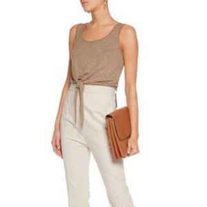 Alice + Olivia 'Jacinda' Cropped Cotton-Blend Tank